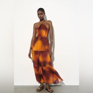 Zara Multicolor Halter Dress